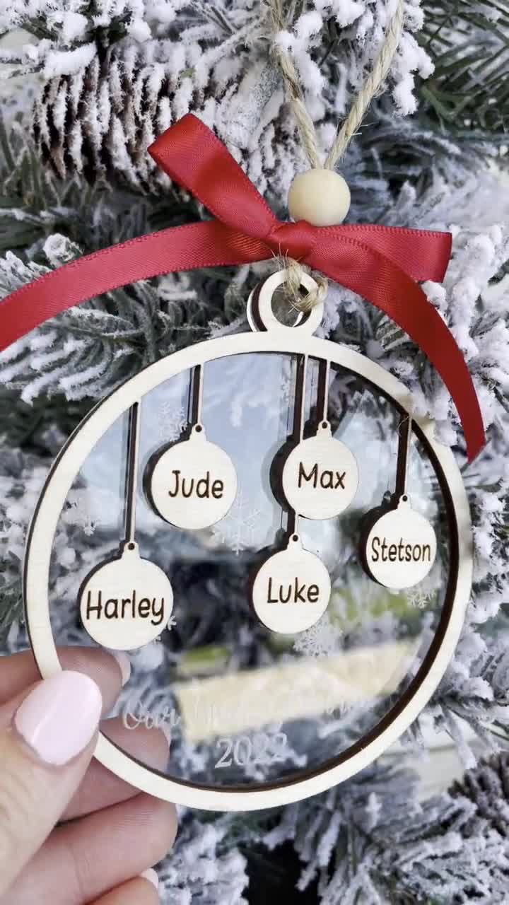 Fridja Personalized Snowman Family of 8 Christmas Ornament Custom 2022  Dated Christmas Tree Ornament Decor for Grandparents, Parents, Kids,  Neighbors Grandchildren Grandkids Friends 