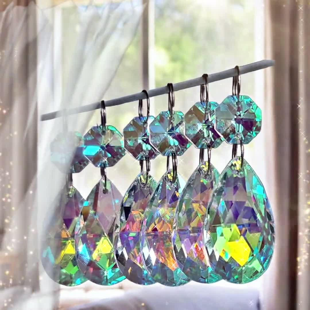 Teardrop Aurora Borealis AB Chandelier Glass Crystals
