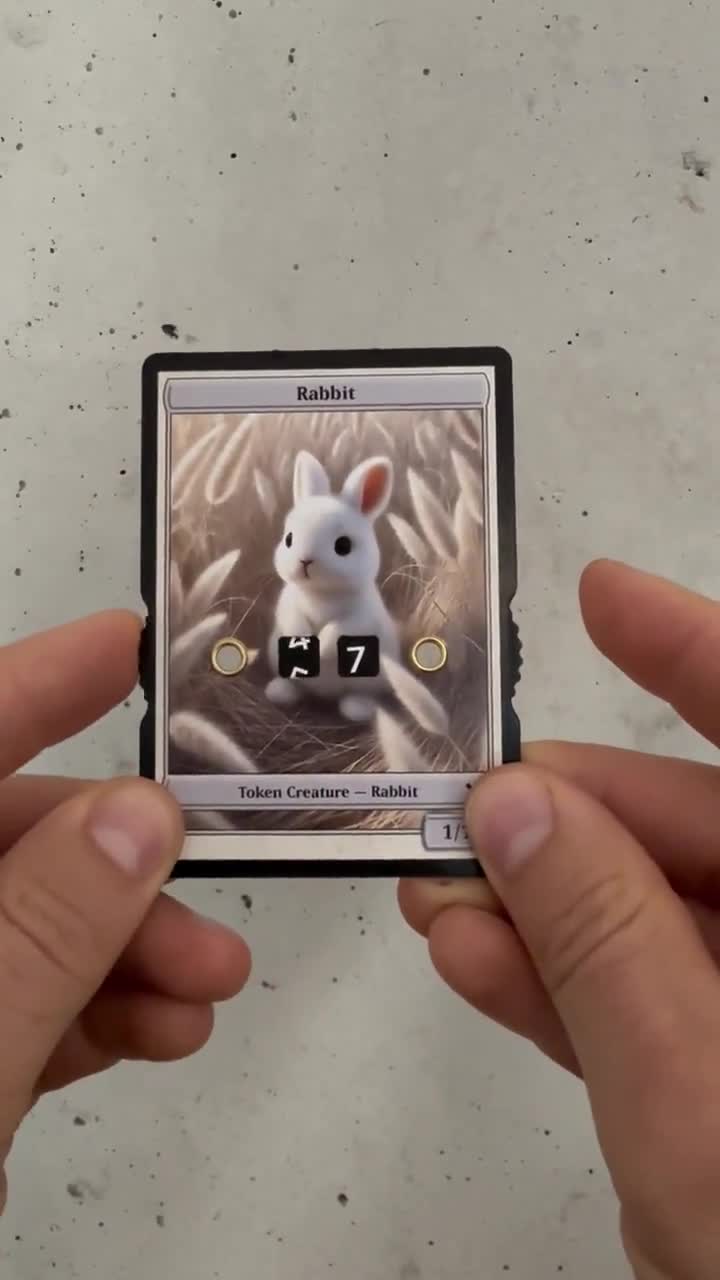 1/1 数字表示付きウサギトークン – マジック：ザ・ギャザリング - Etsy