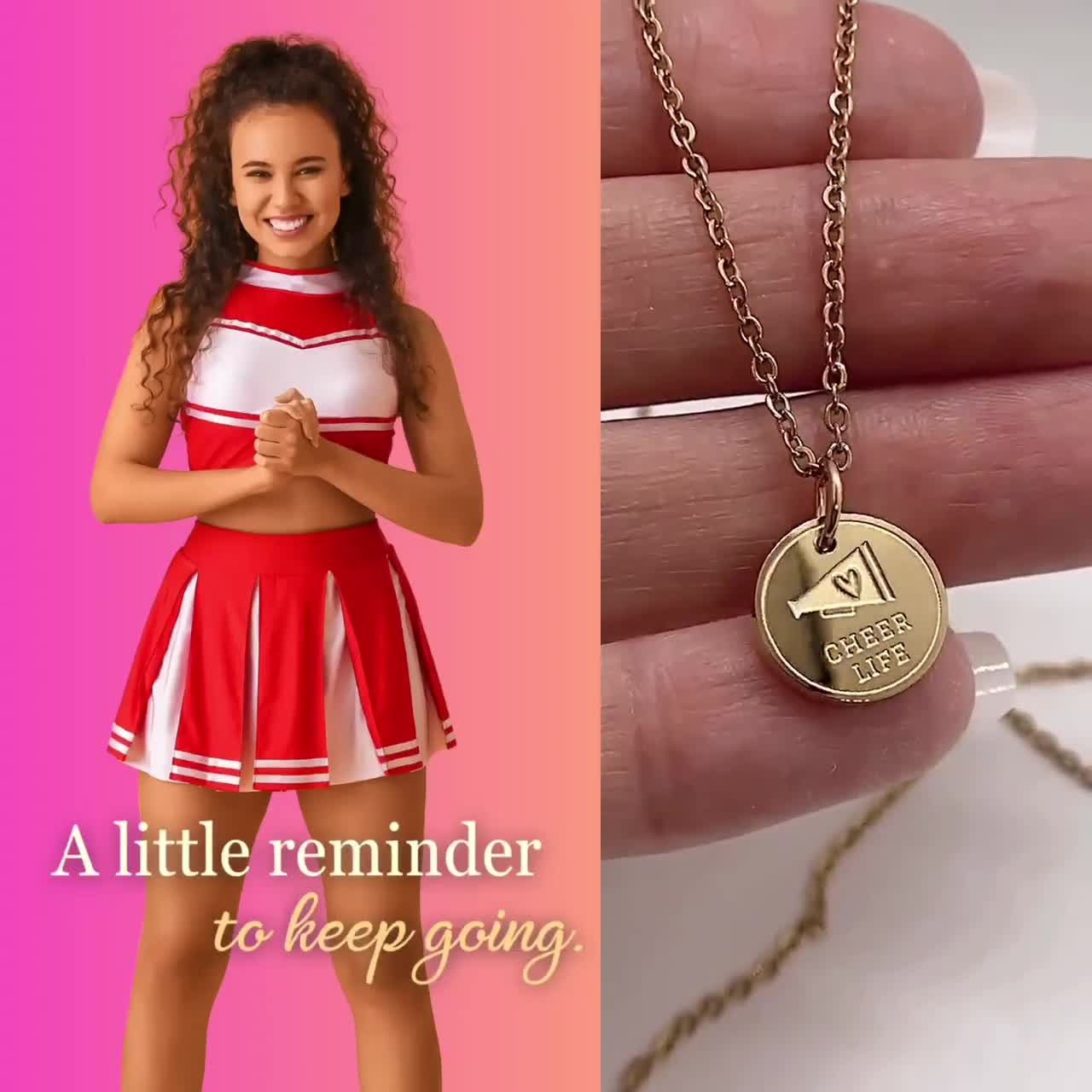 Collana da cheerleader per donne, mamme, regali da cheerleader