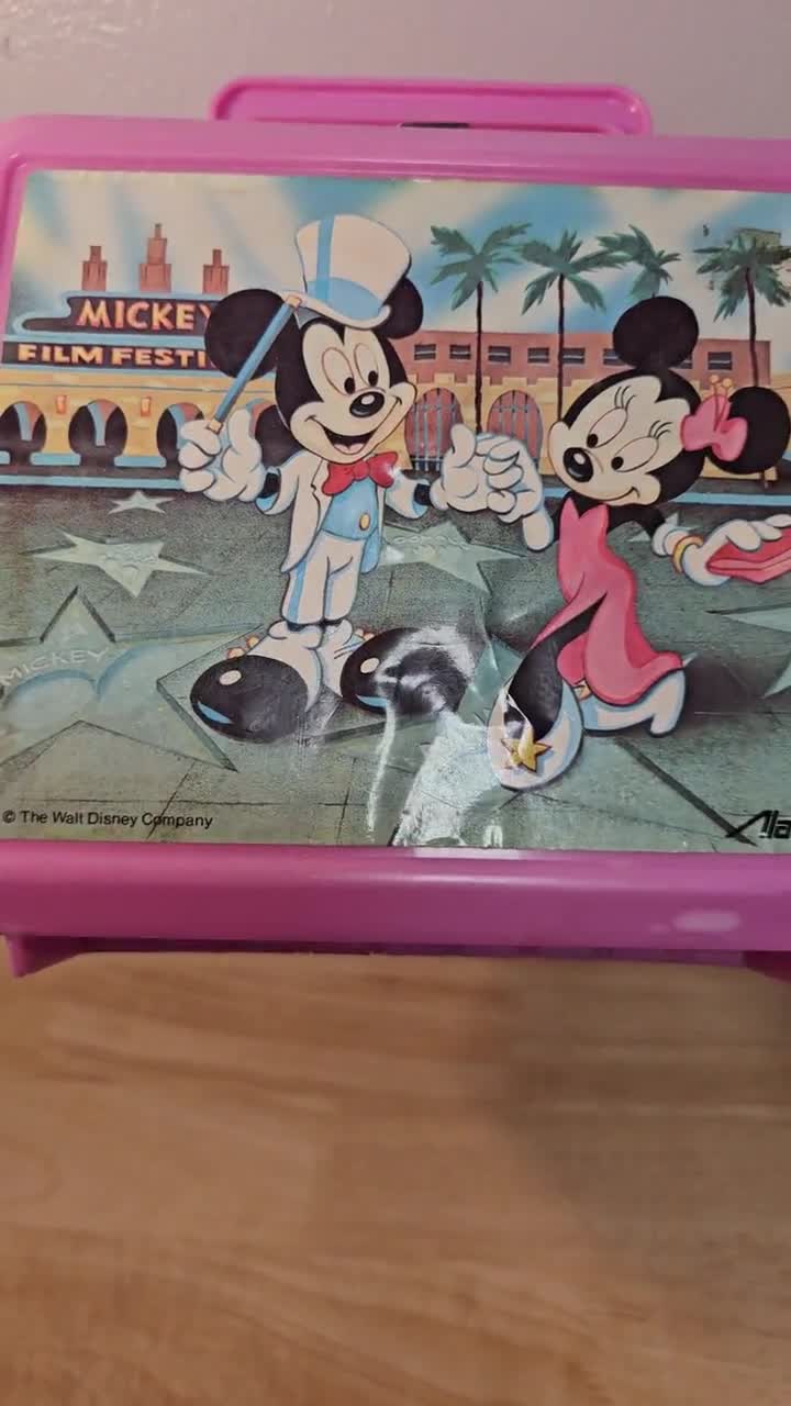 Vintage 80's Disney Mickey & Minnie Film Festival Aladdin Lunchbox