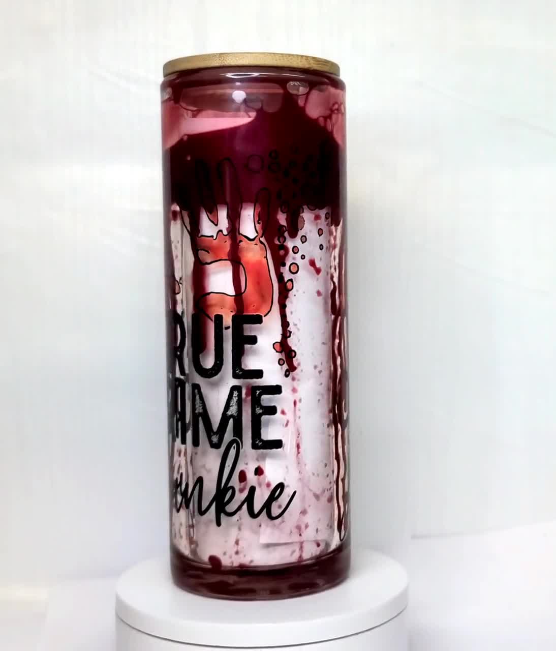 True Crime Junkie, 20 Oz Skinny Tumbler Cup, Blood Stain, Tumbler and Water  Glasses, Cold Drink Cup, Hot Drink Cup, Drink Ware 