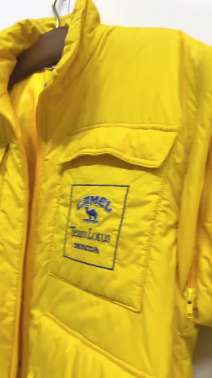 Vintage Camel Lotus F1 Racing Jacket, Honda Formula 1 Bomber
