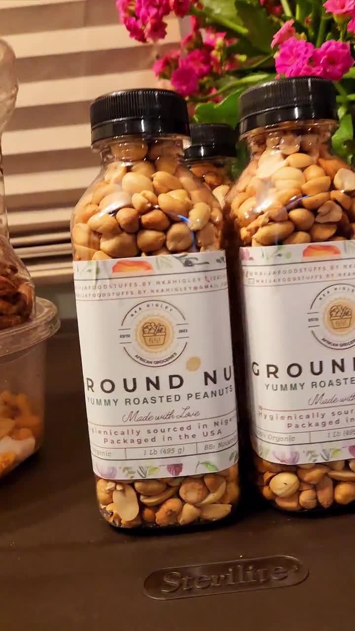 Maní tostado nigeriano: ingrediente para refrigerios o sopas - African Groceries USA / Yummy Peanuts Naija, NHAF video poster