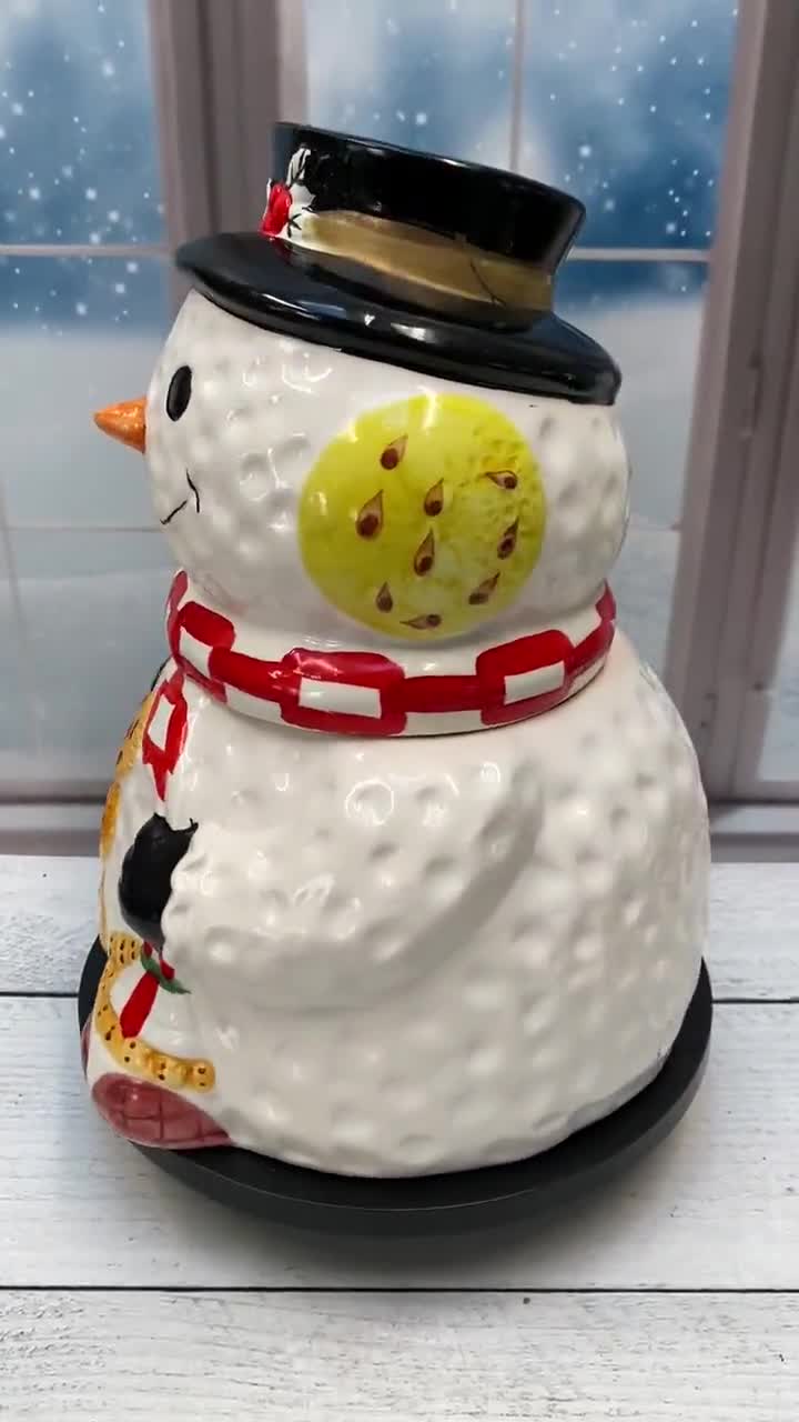 〇Ga左1006 スノーマン クッキージャー 陶製 Gibson Christmas Cookie Snowman Cookie Jar by Gibson Housewares 10