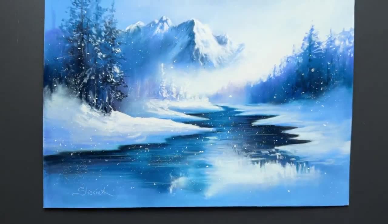 Original Soft Pastel Winter Painting – “the Song of Snow” - Etsy