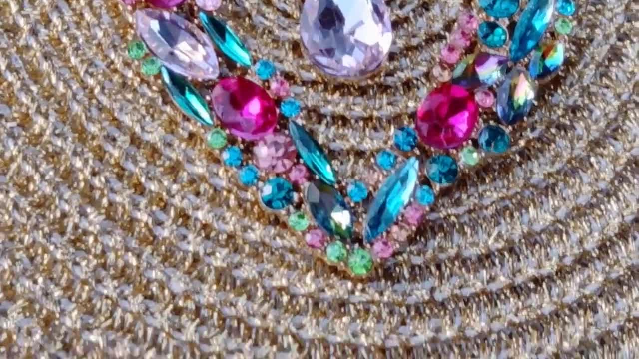 Party clutch bag, gold clutch bag,gold clutch purse crystals and gold fringes, gifts and women with a boho and fashion soul. video poster