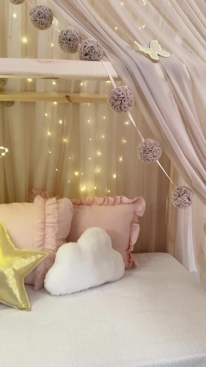 Canopy Bed Curtains, Breathable Bed Canopy With Expansion