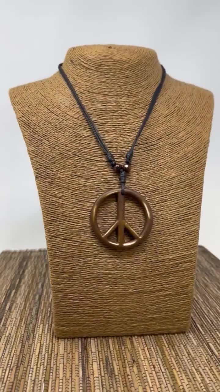 Buy Peace Pendant Necklace, Huge Big Peace Symbol Necklace, Y2k Aesthetic,  Oversized Gold Necklace, Large Chain Necklace, 90s Style Jewelry Online in  India - Etsy