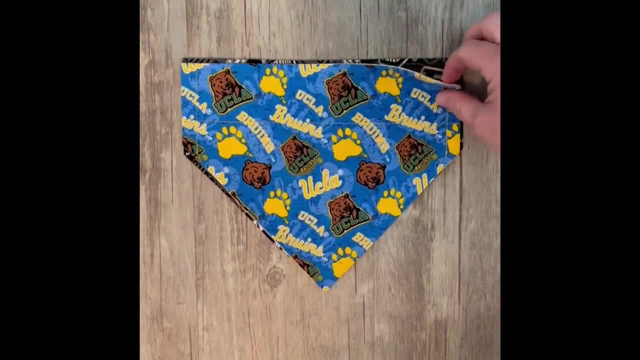 UCLA Bruins Over the Collar Dog Bandana // UCLA Reversible Dog Bandana //  University of California Los Angeles // UCLA Dog Gift