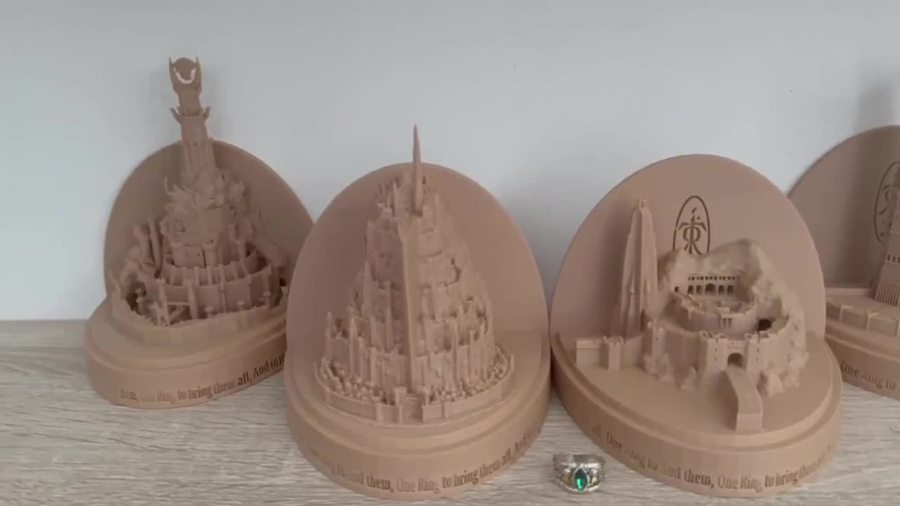 Bookend Pack LOTR: the Two Towers Barad-dur & Isengard STL Digital