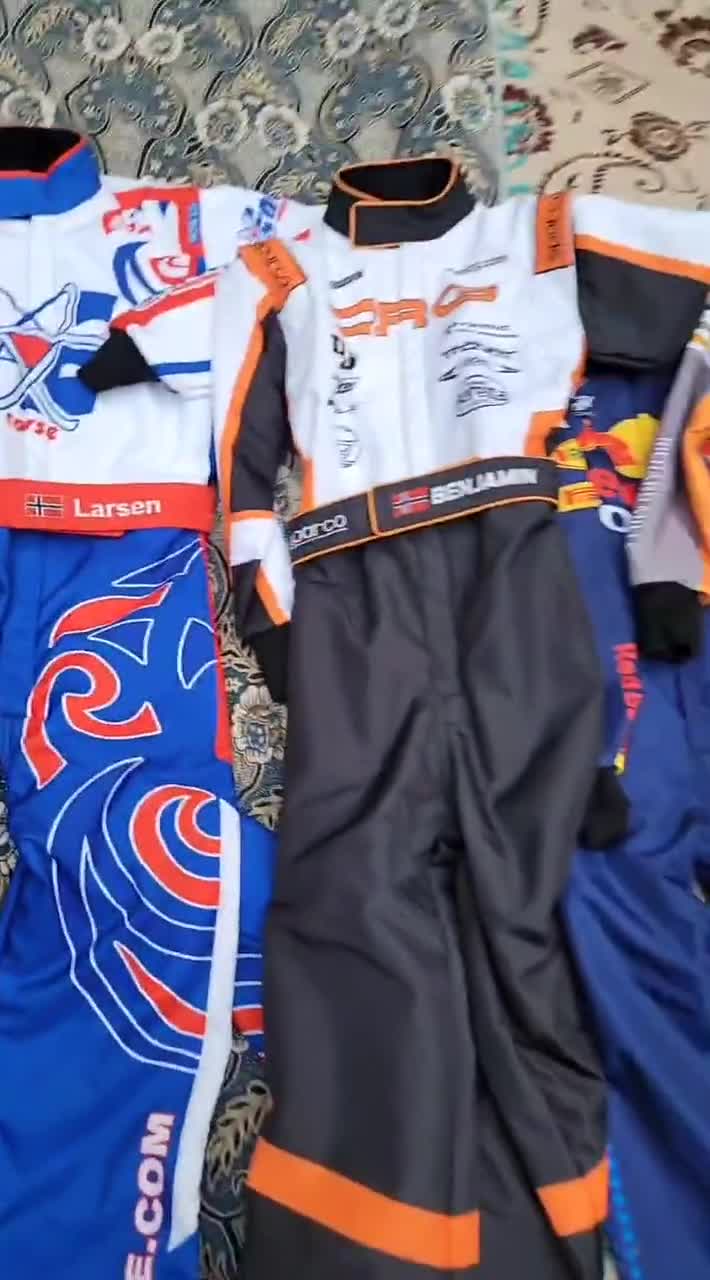 F1 Go kart Racing Suit - OMP Fan Edition Wear with Free Gloves & Balaclava video poster