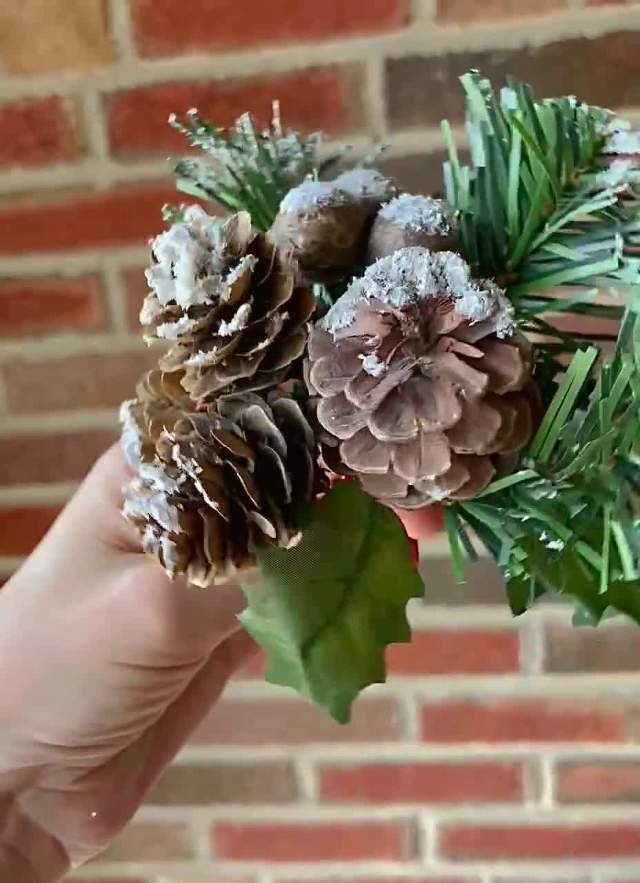 Christmas Picks and Sprays, Winter Wreath Attachments, Rustic Holiday  Decorations, Ivy Cedar and Pinecone, for Centerpiece and Garlands 