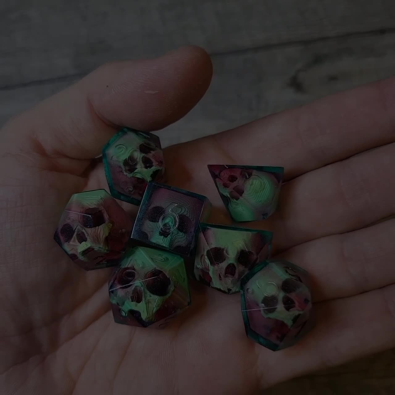 Barbarian Bone 7-Piece RPG Dice Set | Polyhedral Dice For DND, Dungeons & Dragons, Pathfinder