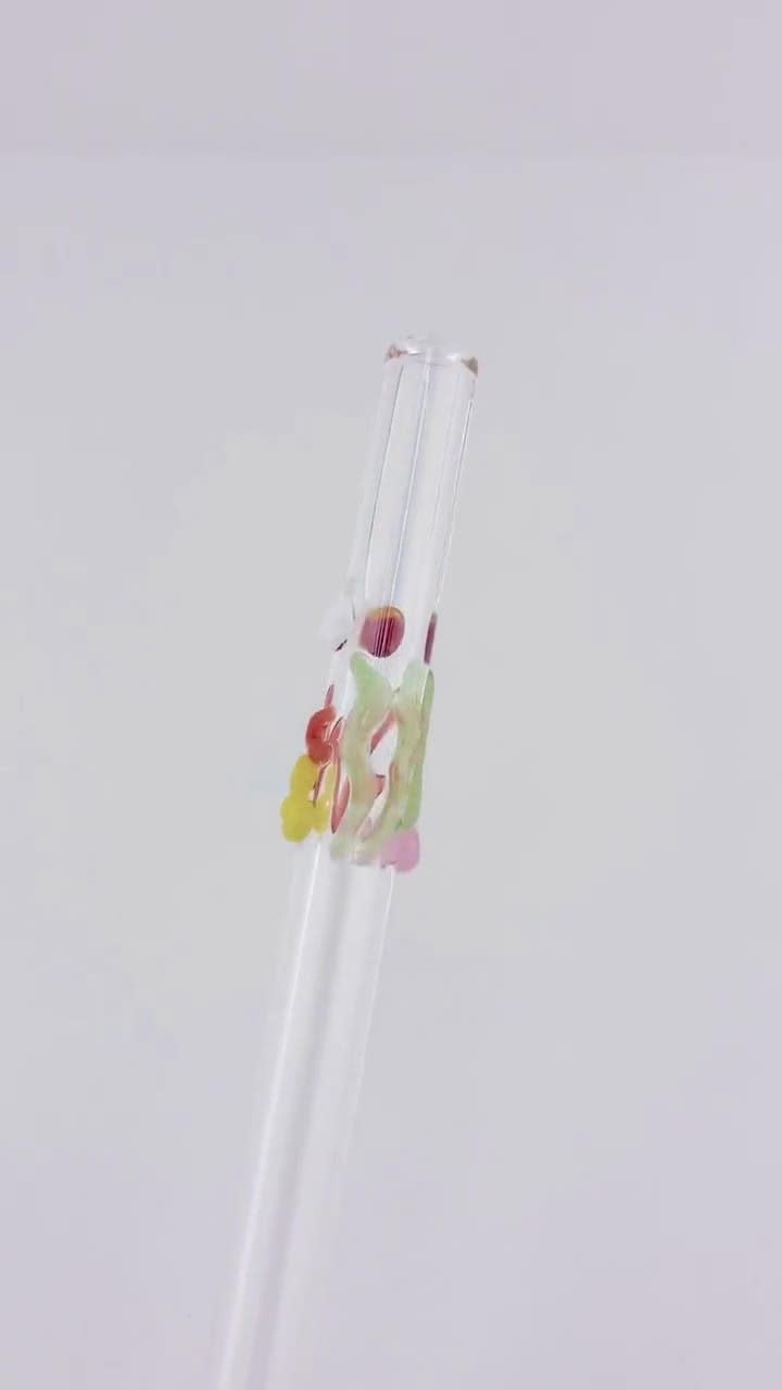 Fish in Coral GLASS STRAW Reusable Straws Glass Straws -  in 2023