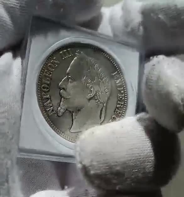 5フラン ナポレオン3世 1869 BB桂冠フランス皇帝ヘッド 純銀状態 FDC