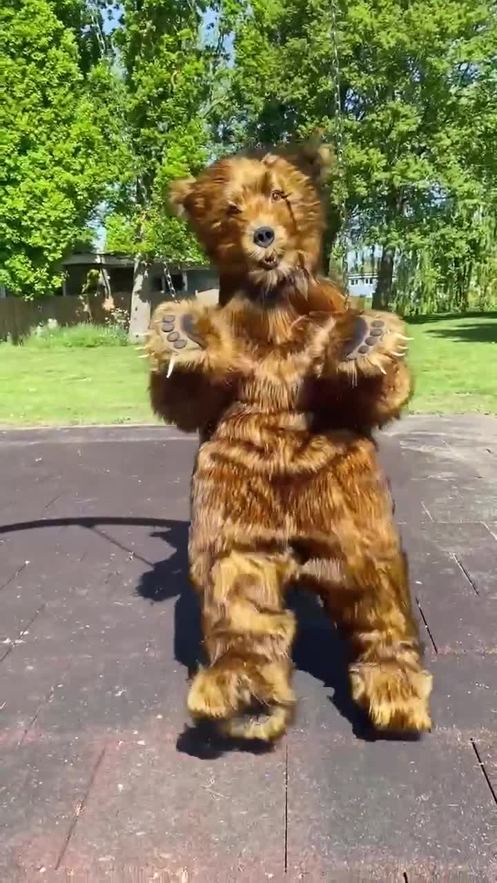 Realistic Bear Costume: Adult Grizzly, Movie Quality, Fake Fur