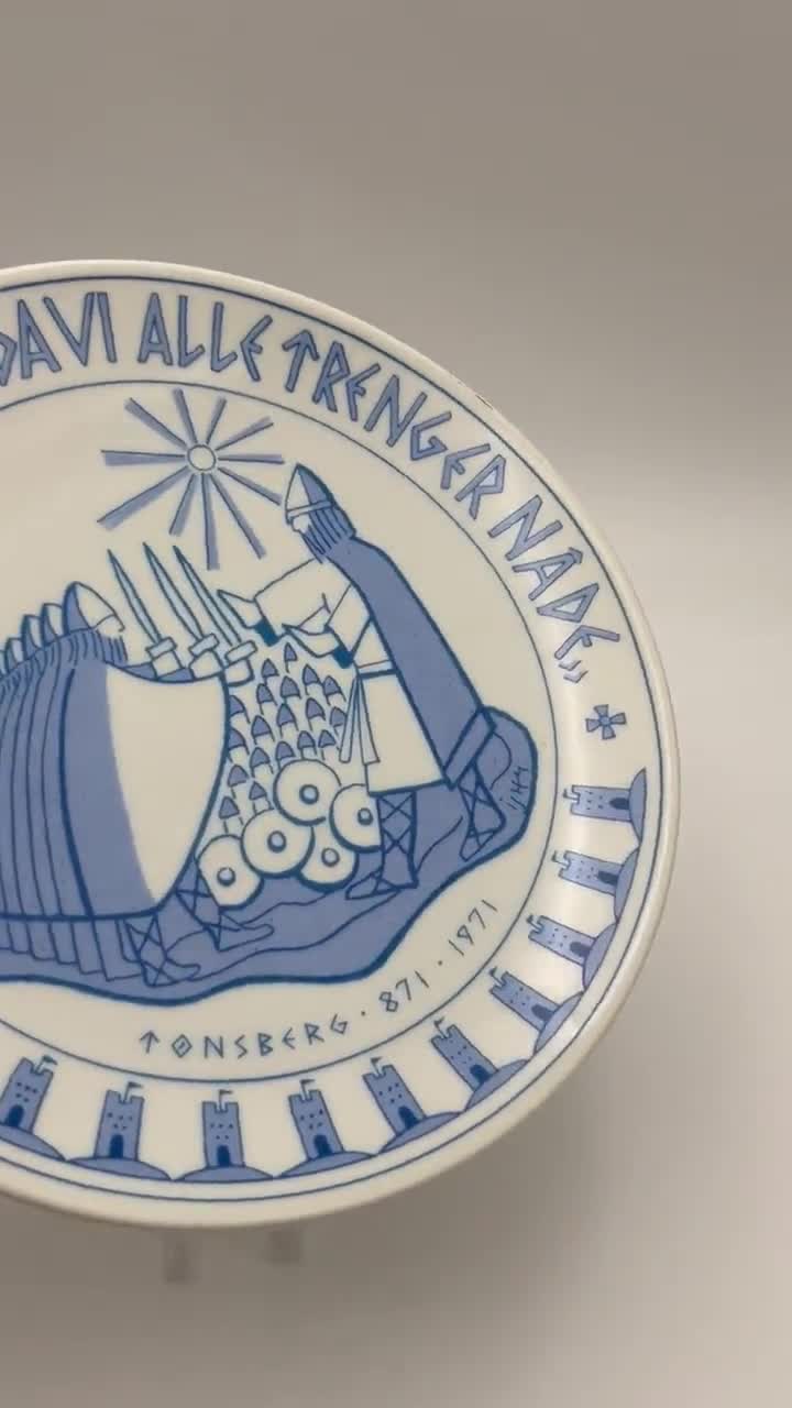 Dated 1971 Norwegian Viking Plate - Tønsberg 1100 Years