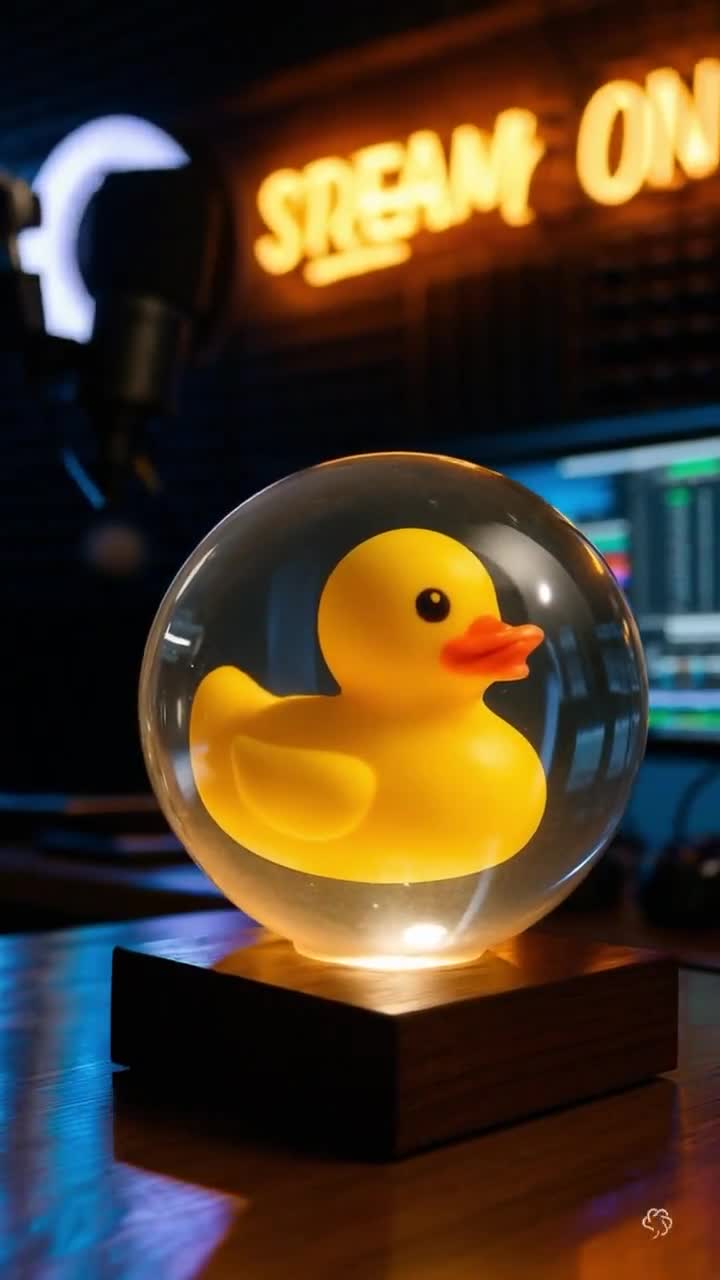 Wednesday Inspired Duck Sphere Lamp: LED Resin Art Collectible - Etsy
