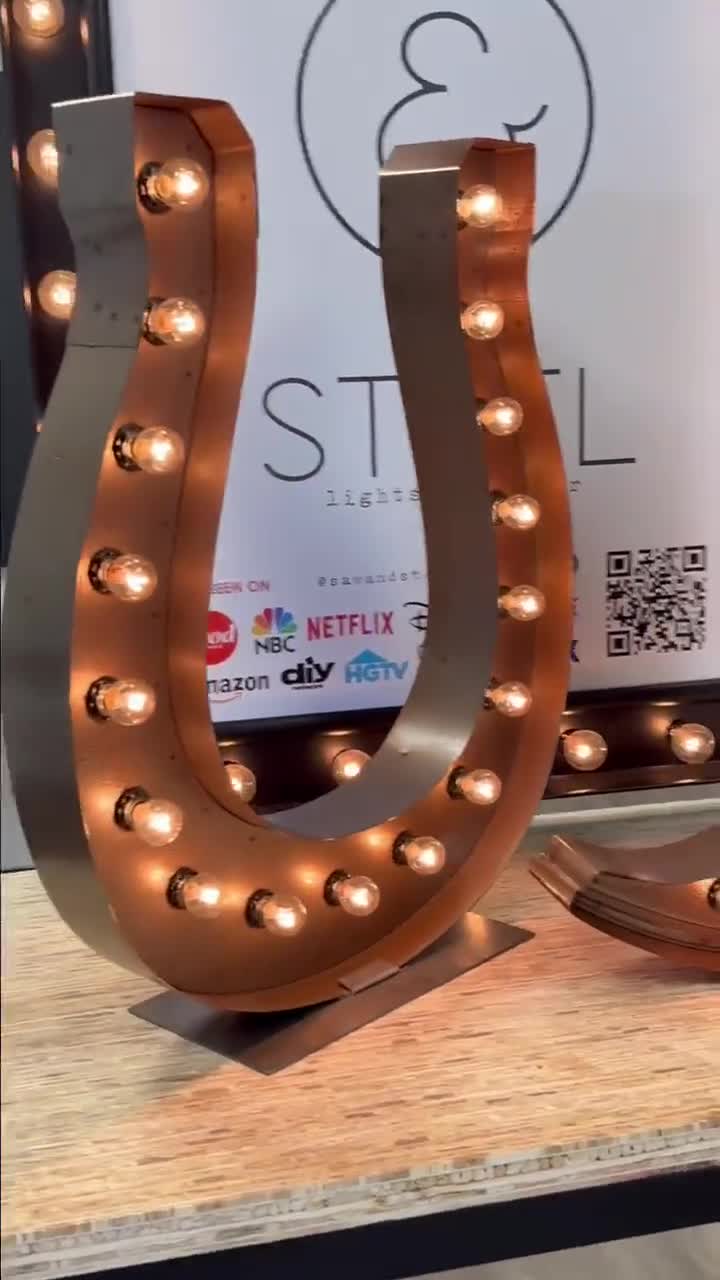 Horseshoe Marquee | Light up Sign - Etsy