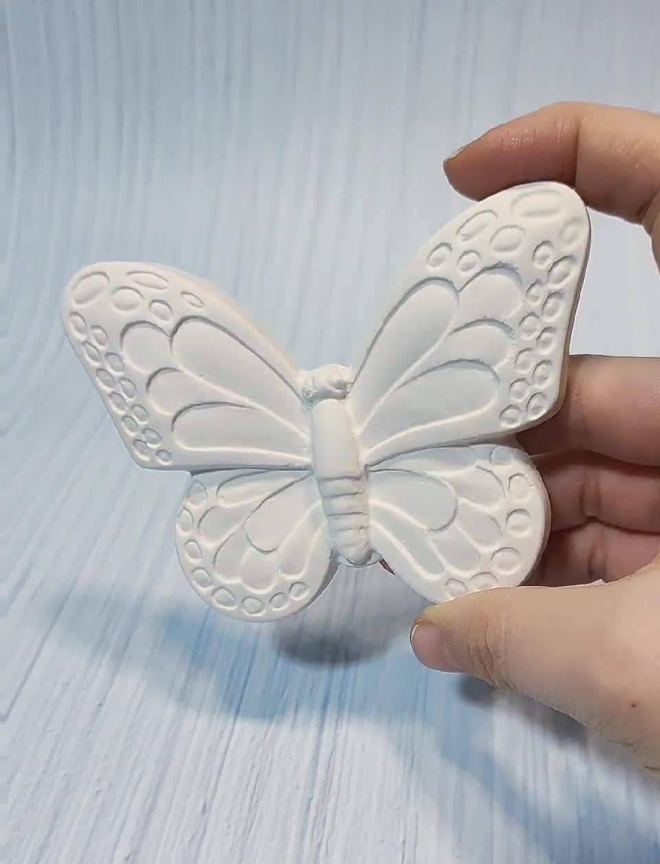 2 Pcs Butterfly Silicone Molds, AIFUDA 3D Big Resin Mold Butterfly Shaped DIY Epoxy Silicone Casting Molds for Wall Hanging Craft Art Decor, White