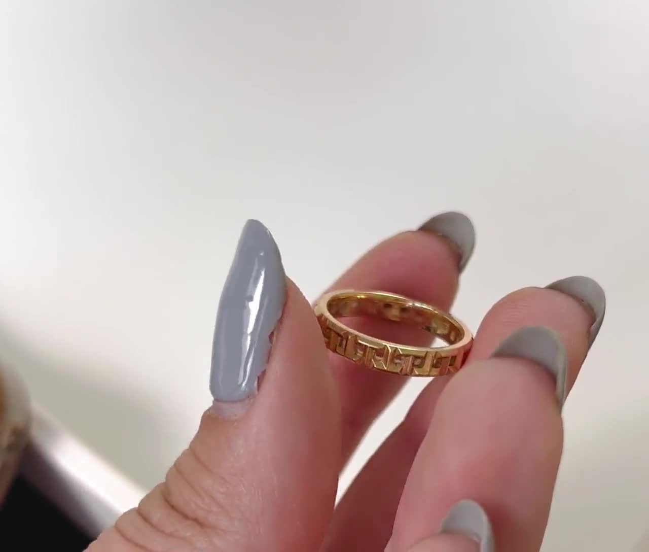 Tiffany & Co. Italy 18k Rose Gold “true T.” Narrow Band - Etsy