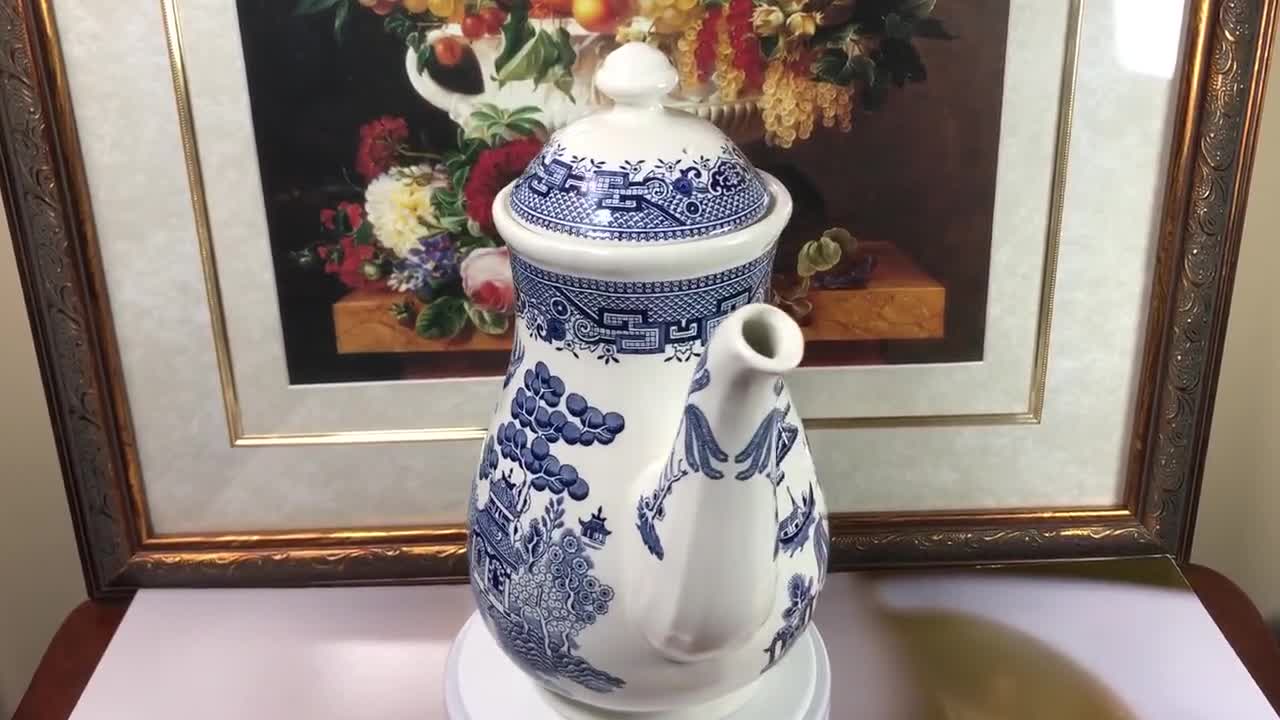 Vintage English Blue Willow Tea Set, Lots Pcs of Teaware