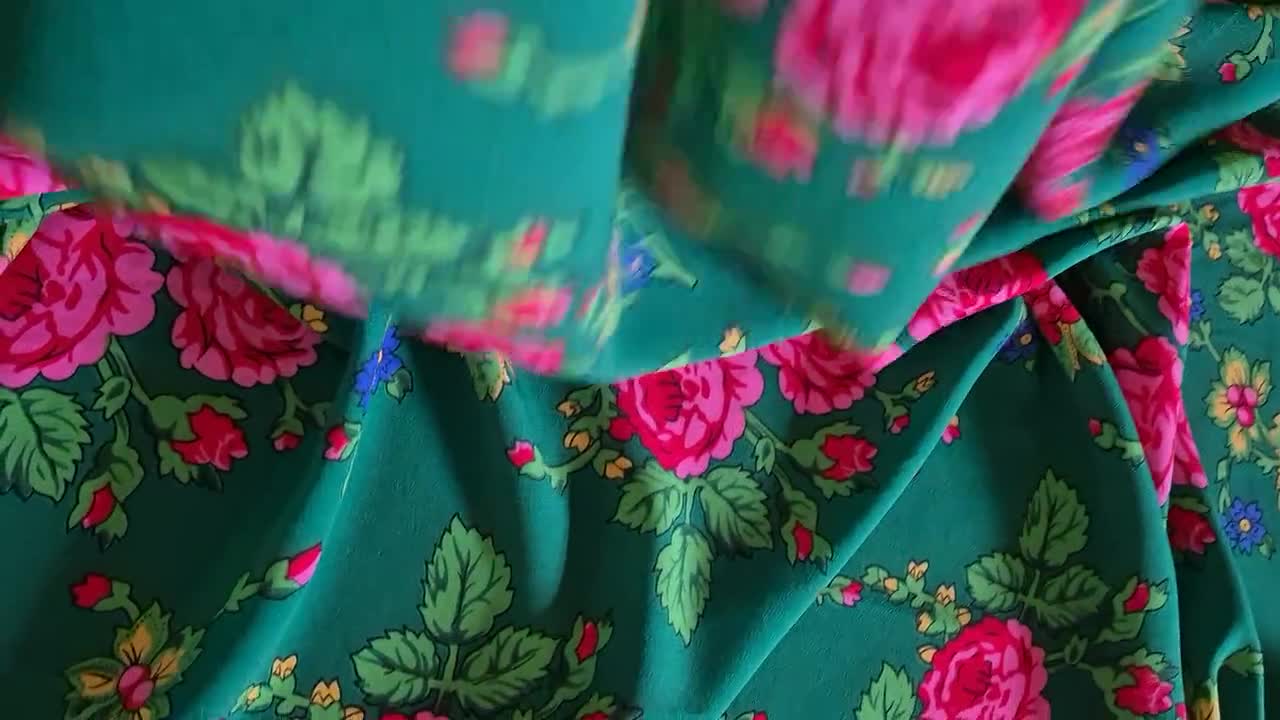 Polish Folk Farbic, Highlander Flowers Pattern, Folklore, Cleo
