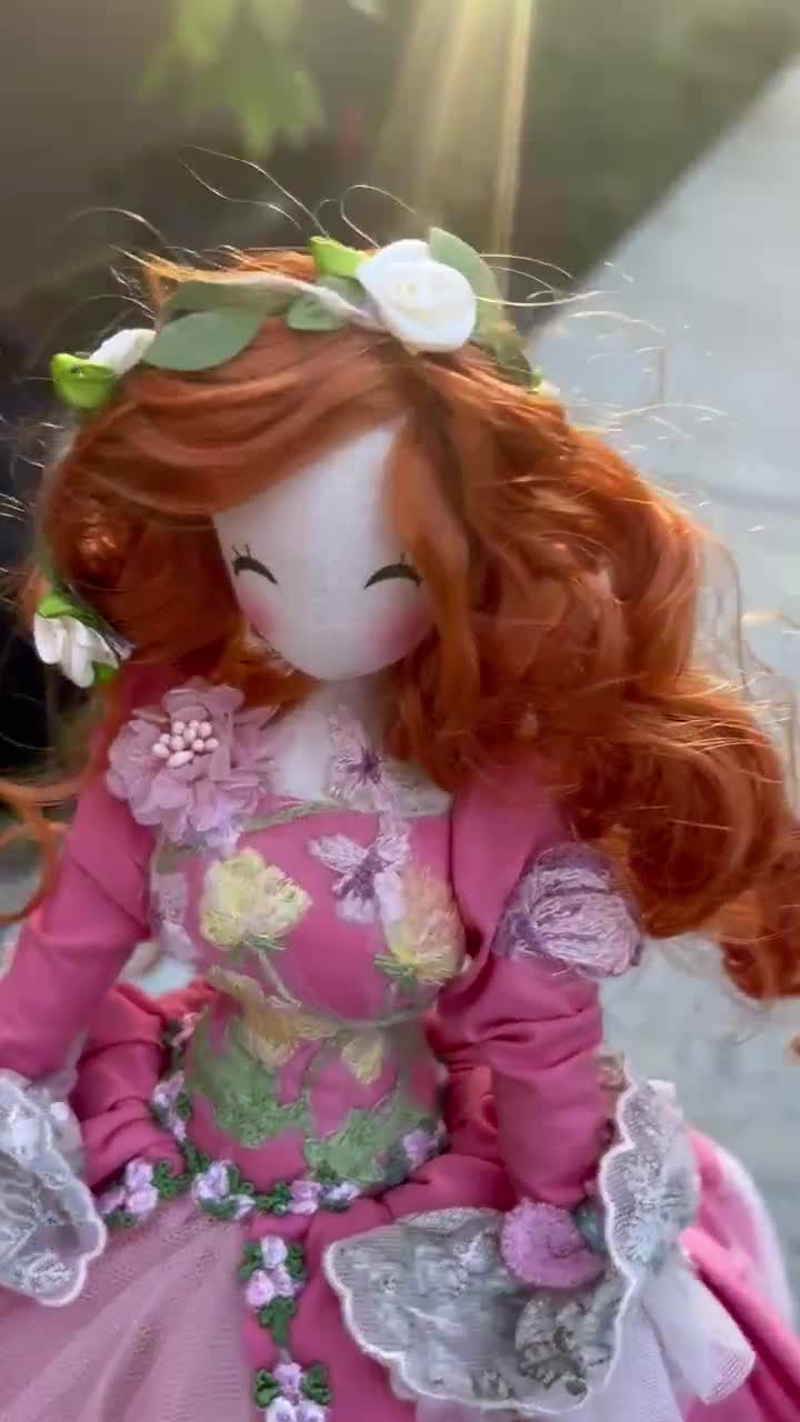 Handmade Fabric Doll - Victoria Style Princess - Heirloom Nursery