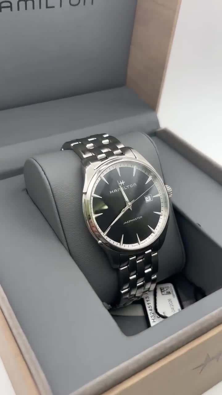 Hamilton Jazzmaster Quartz Man Watch Black Dial H324510 - Etsy