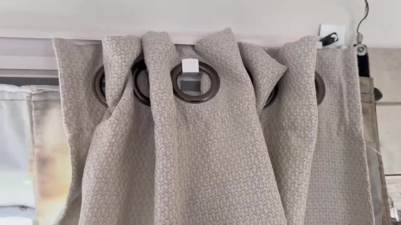 Sliding Curtain Track Pop-up Camper Curtain C-Clips - 8 Pack For 5/8 Inch  Sliding Tab Style Tracks Pop-up Camper Clips, image size:1280x720