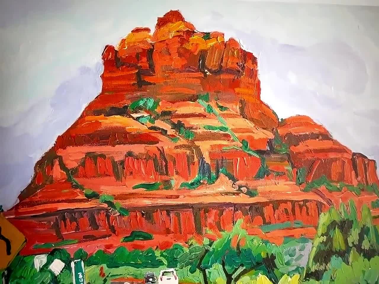 Bell Rock Sedona Art Print: Arizona Desert Landscape Painting