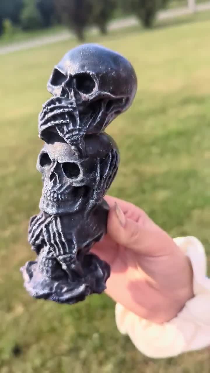 Set Of 2 Funny Skeleton Window Peekers - Keep Quiet Resin Statues For Door Corners, Halloween & Gothic Wall Decor