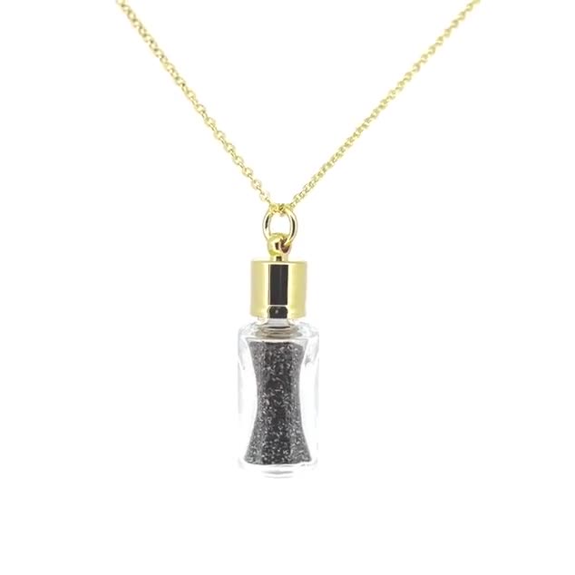 Gibeon Meteorite Dust Necklace / Bottle type / Gibeon Meteorite Pendant /  CHARIS Jewelry /