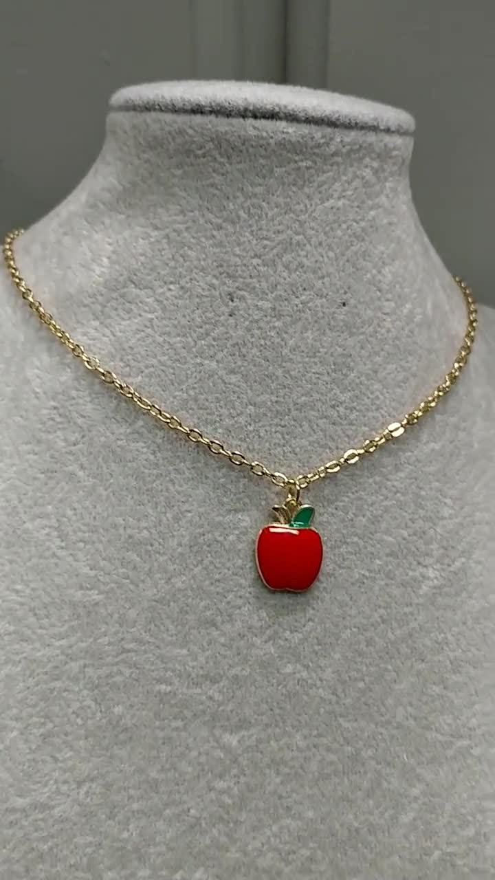 Apple Necklace 18k Gold Plated Stainless-steel Necklace Apple