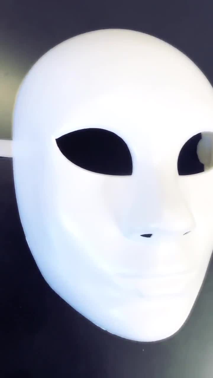 Máscaras de disfraz, máscara facial blanca para Halloween, cosplay Máscaras de disfraz, máscara facial blanca para Halloween, cosplay