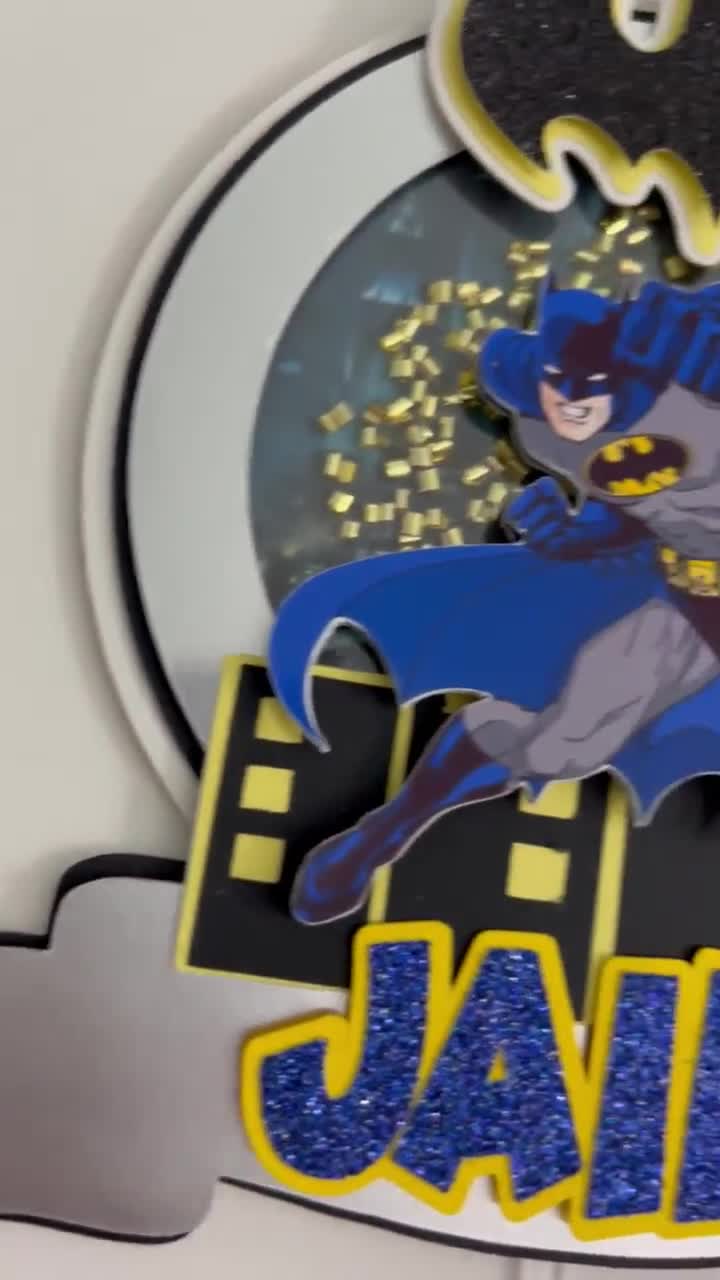 Batman Edible Birthday Cake Topper With Your Own Personalised Message Robin  | eBay