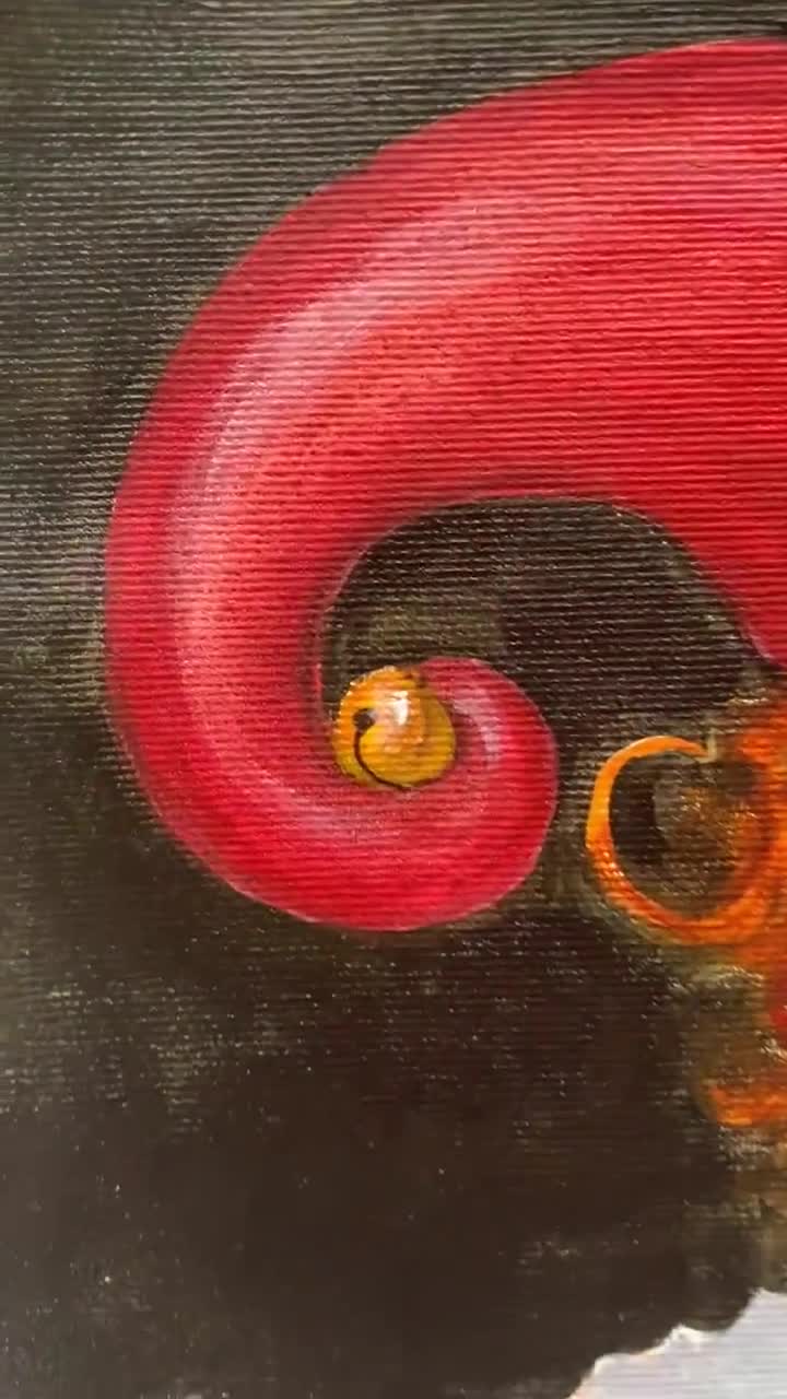 オリジナルのピエロの肖像画 | キャンバスに描いたアクリル画