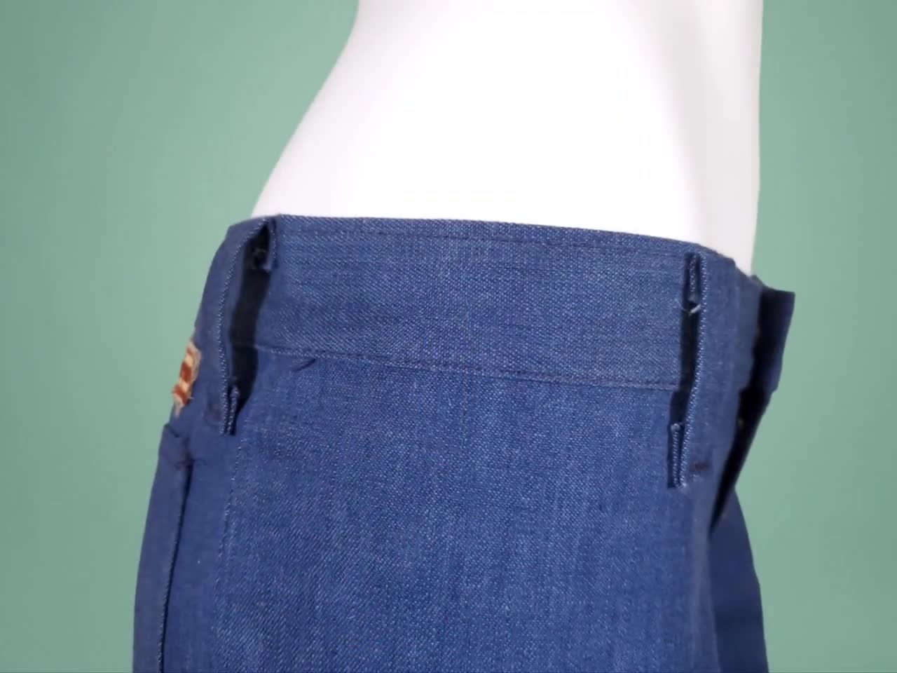 Groovy 60s/70s Hiphugger Jeans Extreme Low Rise Massive Bell