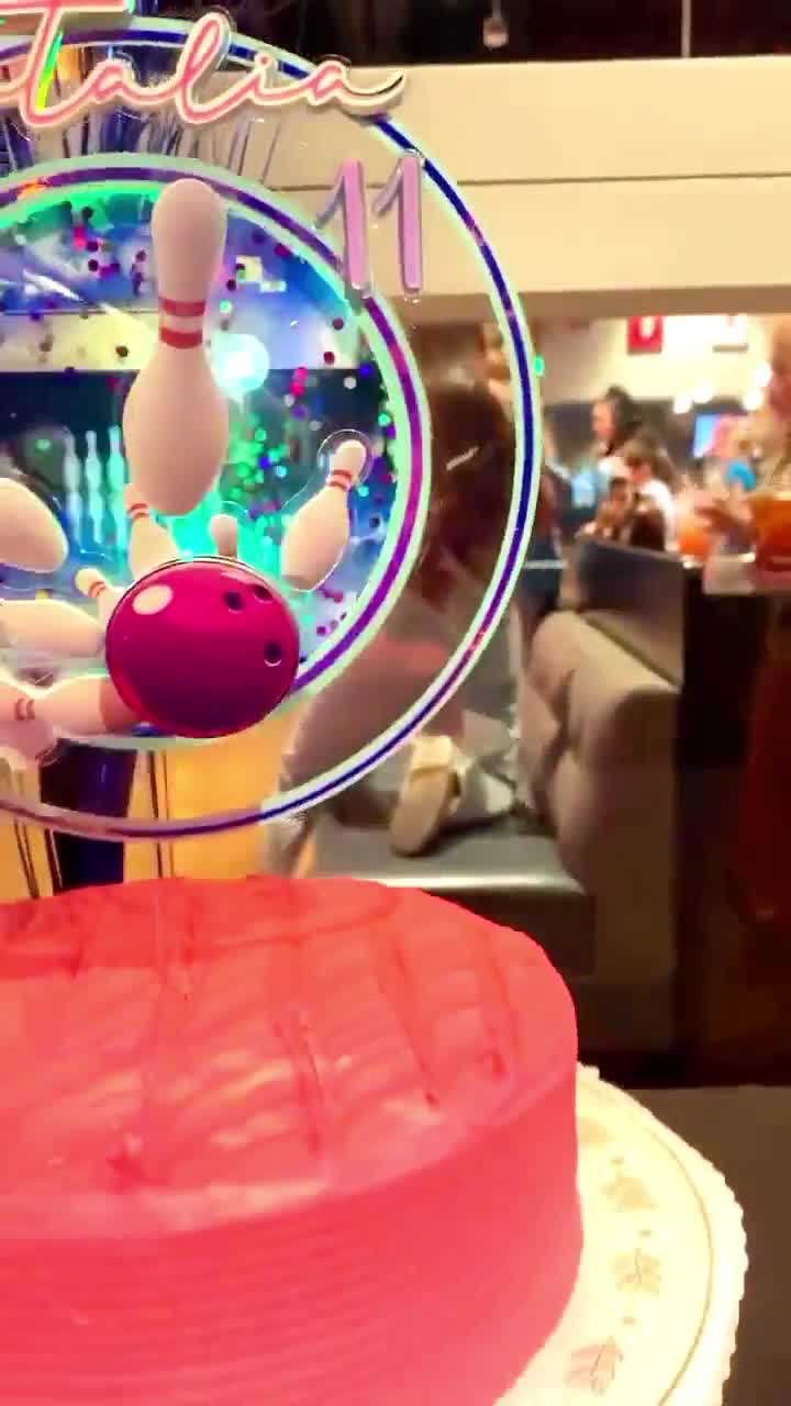 Gyufise 1Pc Bowling Birthday Cake Topper Bowling Ball Cake Topper Decoration For Bowling Birthday Party Party Retirement Party Company Events Supplies Baby Shower Graduation Cake Decorations