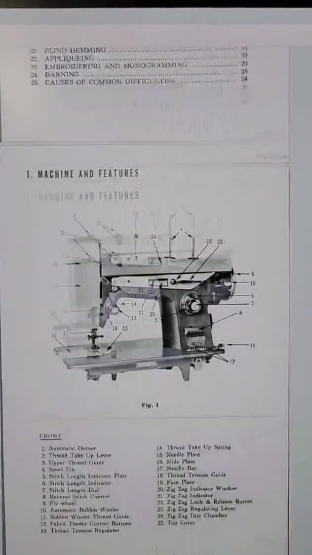 Emdeko Zig Zag Craftmanship Sewing Machine Instruction Owner's
