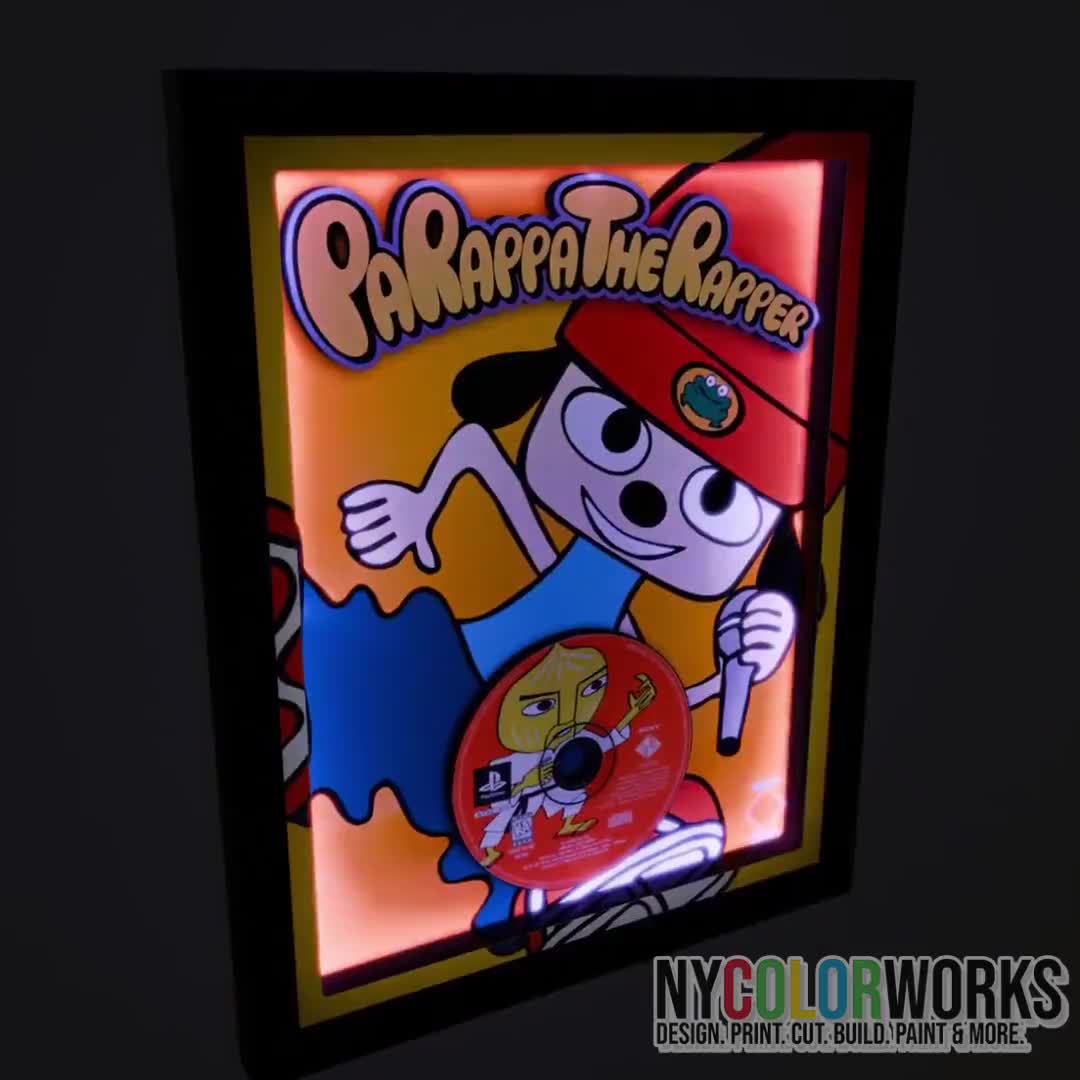 Parappa the Rapper Replica CD Deluxe Shadow Box Framed Art (select