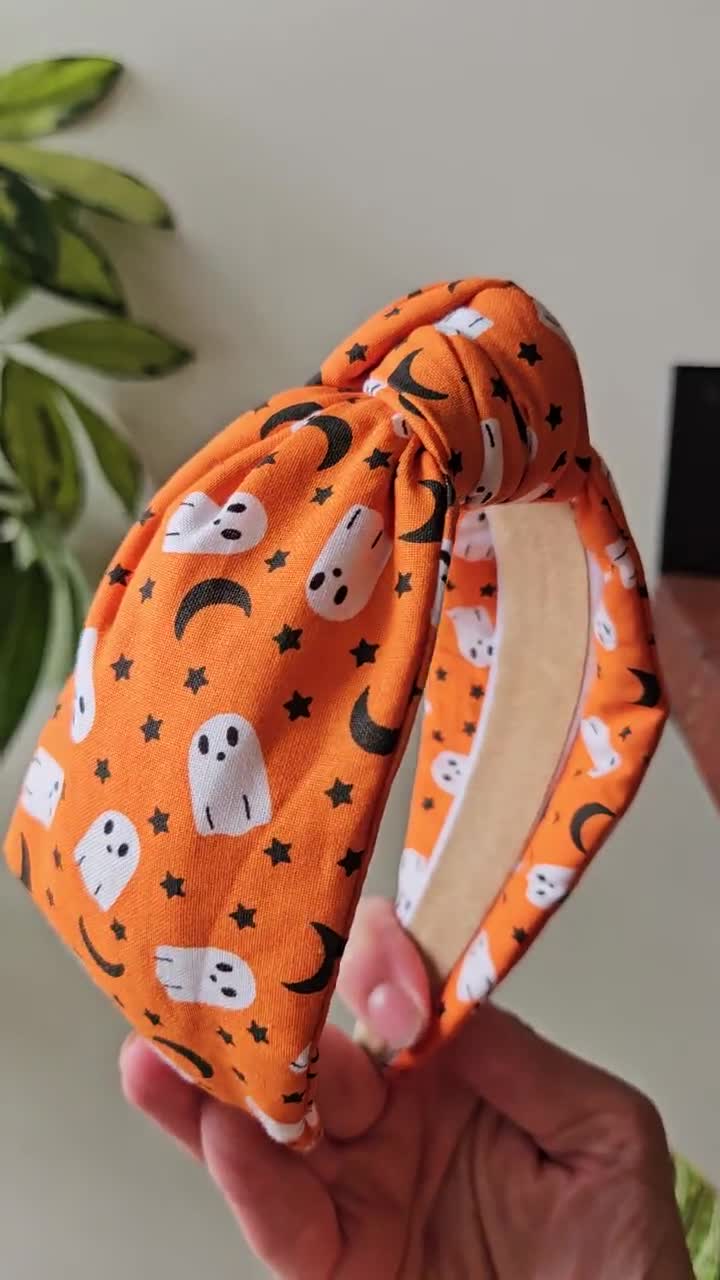 Fascia per capelli da fantasma spettrale di Halloween con fiocco a nodo superiore Fascia per capelli carina e spettrale per costume da fantasma per feste di Halloween - Italia