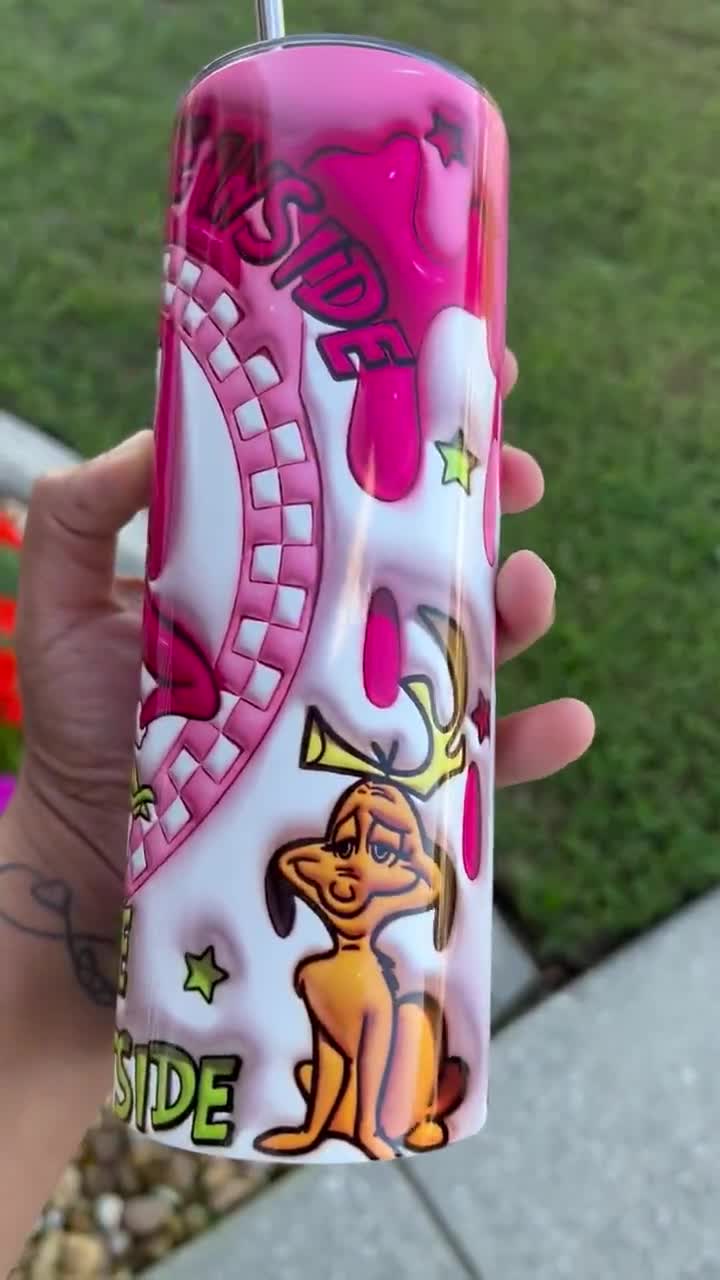 Pink Grinchy On The Inside Bougie On The Outside Tumbler - Icestork