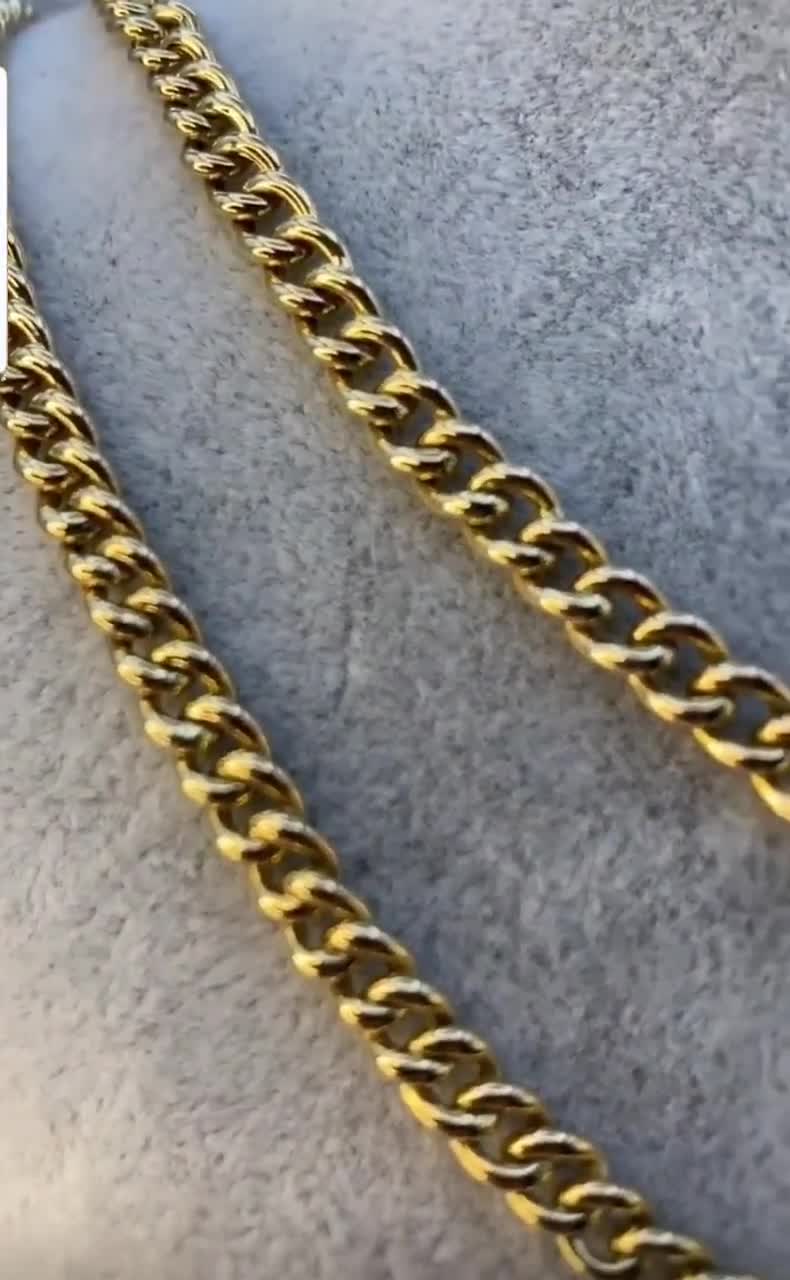 NKlaus Collana In Oro Giallo 18K 750 | Catenina A Maglia Barbazzale 50 Cm, Elegante E Senza Tempo Per Donna