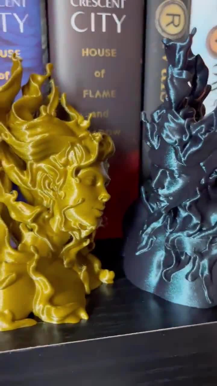 Day and Night Bookshelf Decor - Elemental Dichotomy - CC Inspired 3D Printed Bookish Decor video poster
