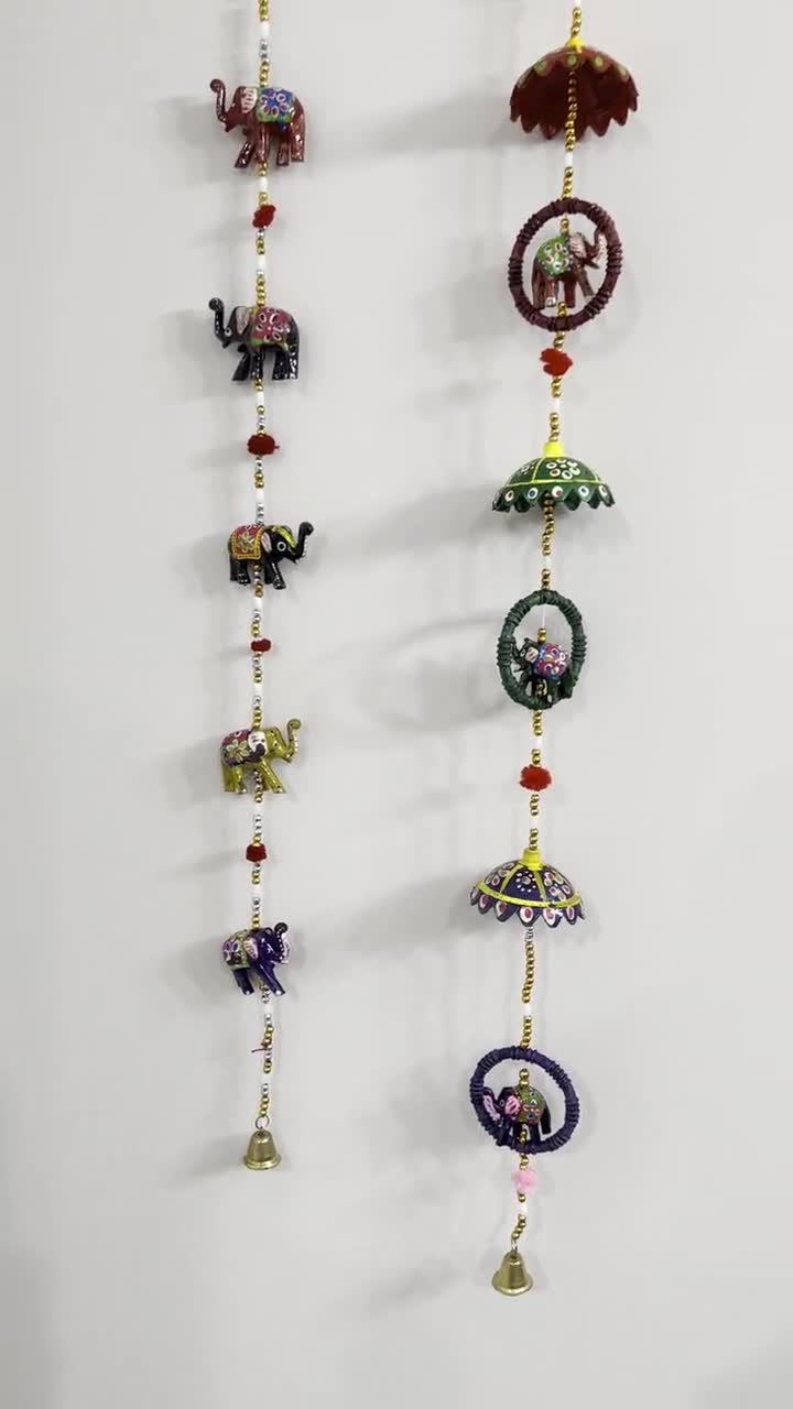 Indian Elephant Hanging String, Indian Tribal Decorations, Home & Gifts, Namaste Fair Trade