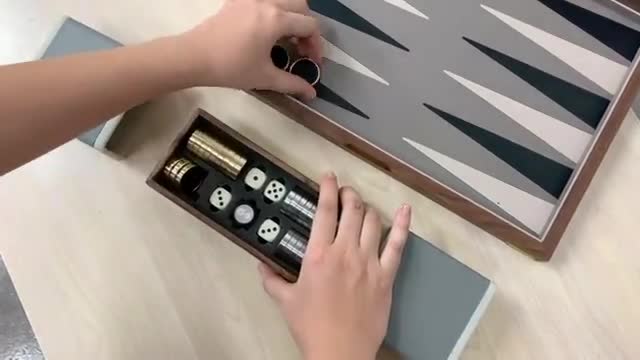 プレミアムバックギャモンセット、14インチバックギャモンボードゲーム