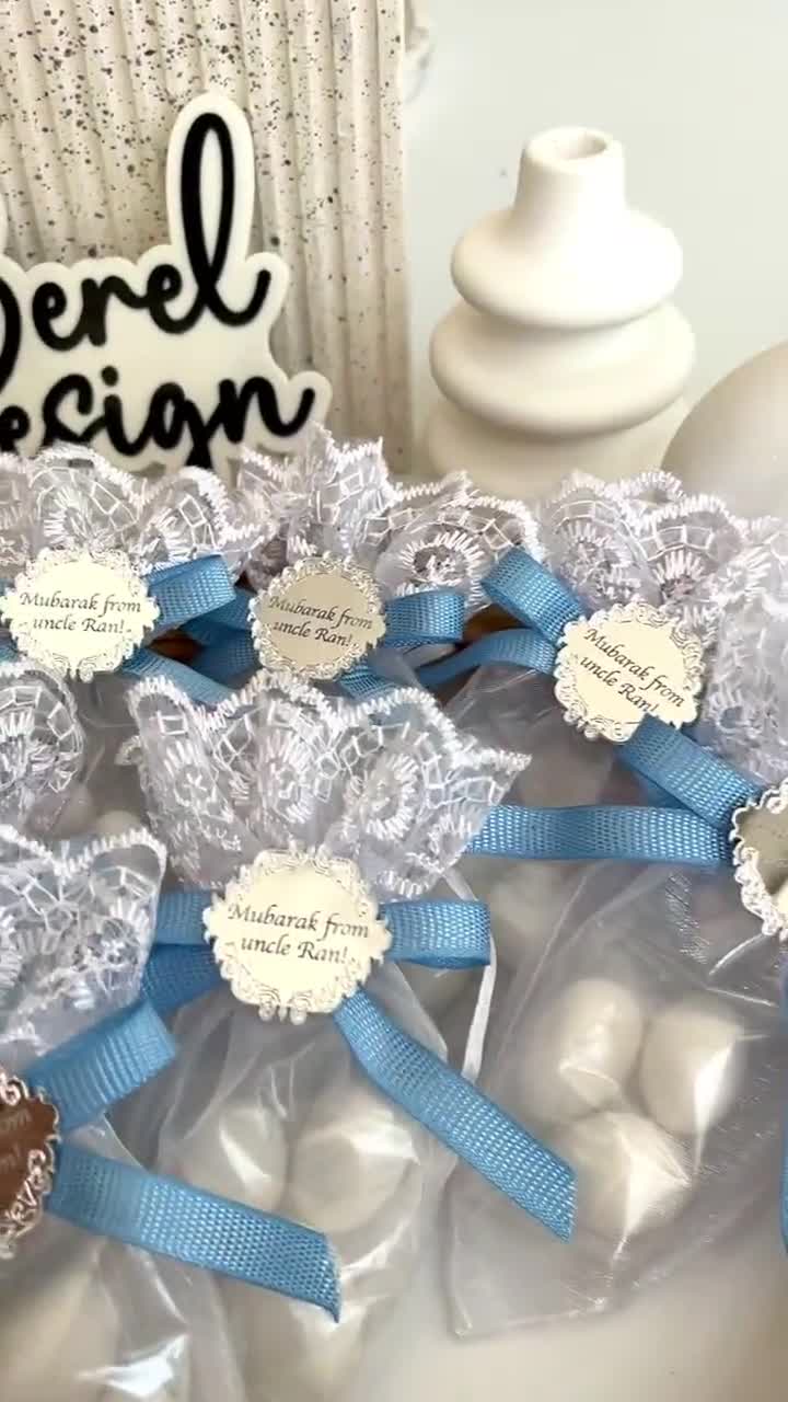 15 Candele Personalizzate Per Baby Shower Con Etichette, Bomboniere Per