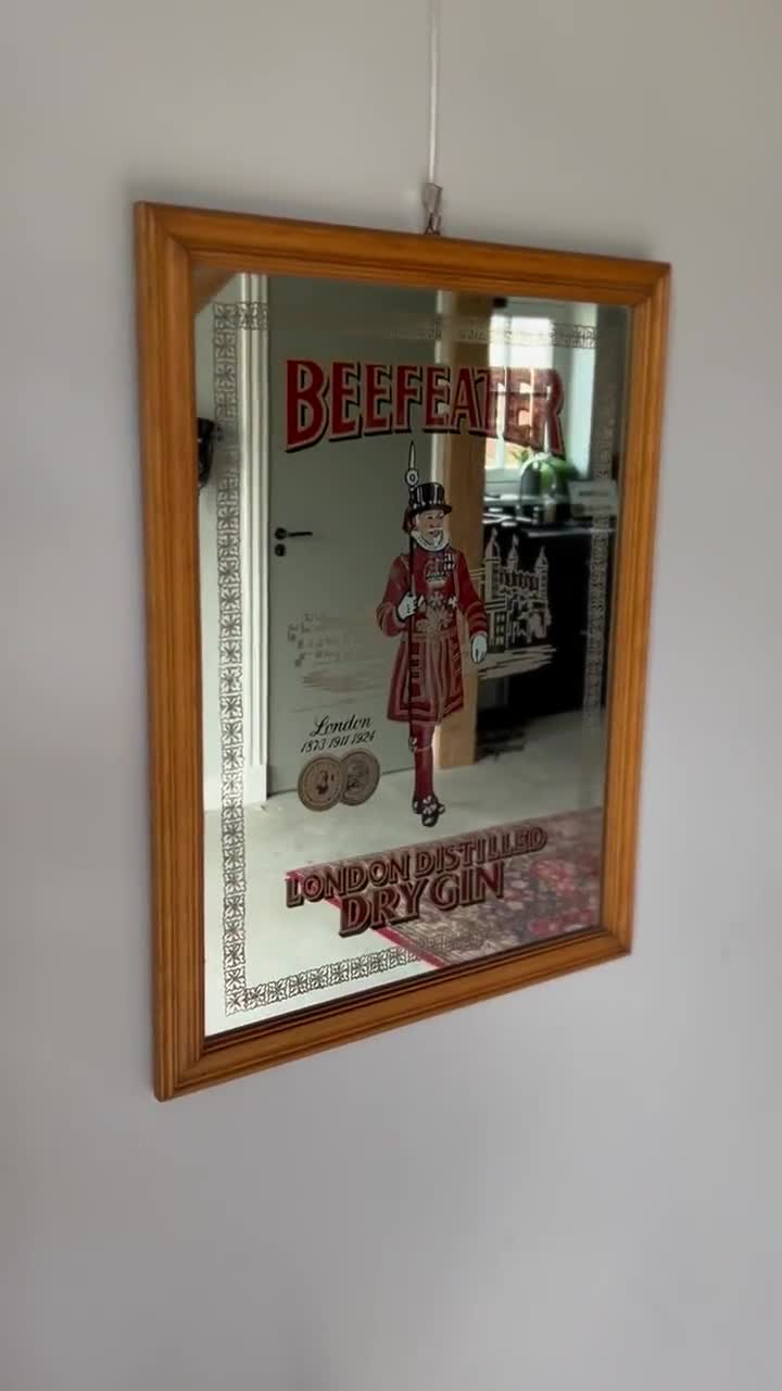 Vintage Beefeater Dry Gin Advertising Mirror - Etsy